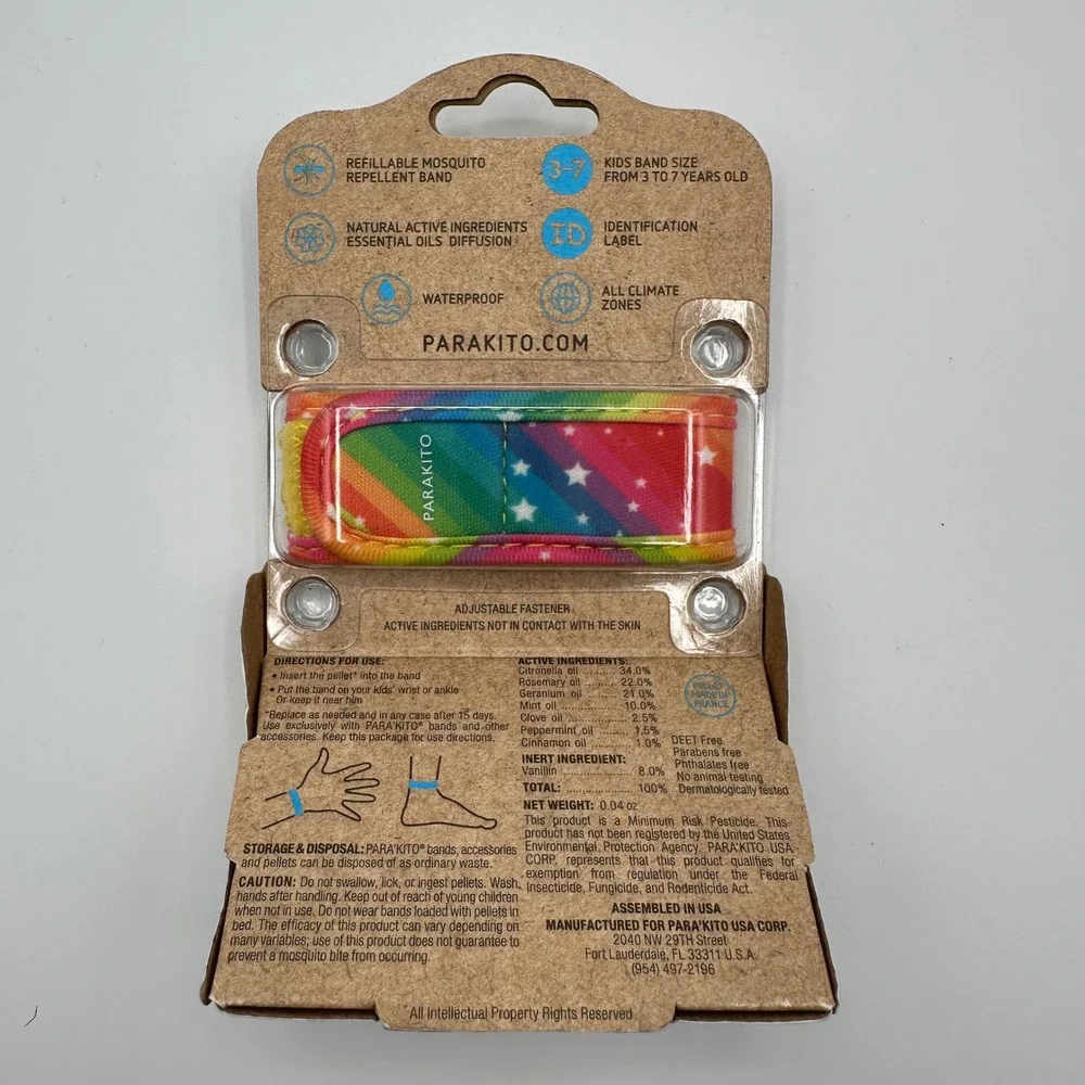 Para Kito Mosquito‎ Repellent Band Kids Rainbow Stars Exp 1/26